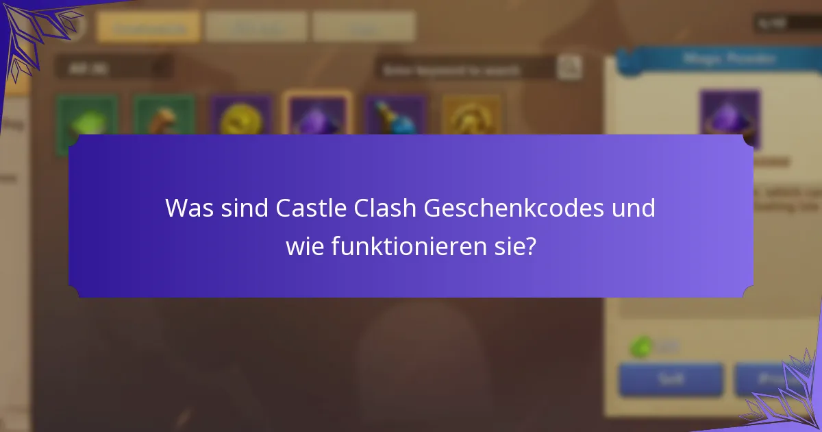 Wie löst man Castle Clash-Geschenkcodes ein?