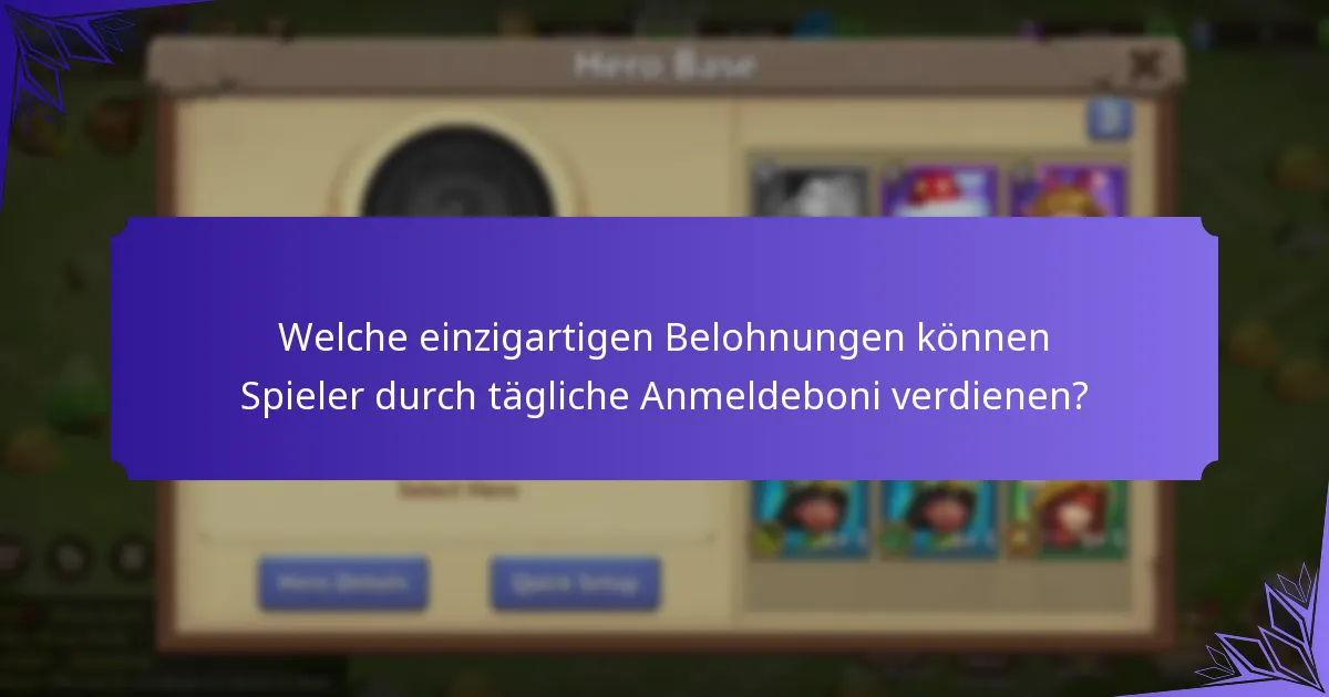 Welche einzigartigen Belohnungen können Spieler durch tägliche Anmeldeboni verdienen?